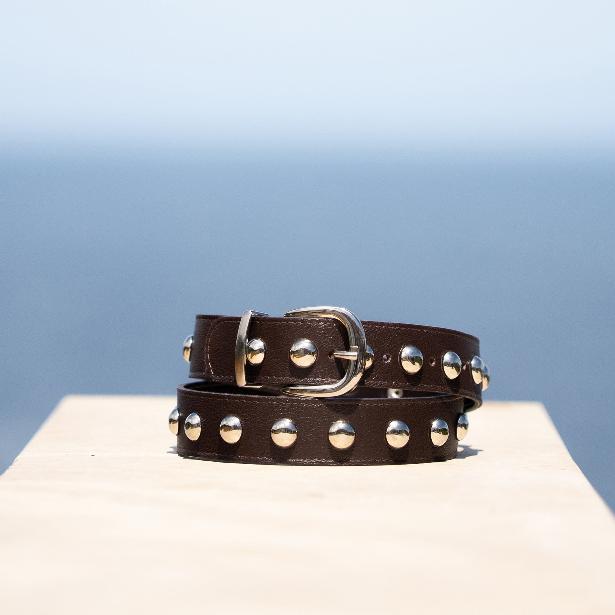 Cinturón Cuero Tacha Lara Café