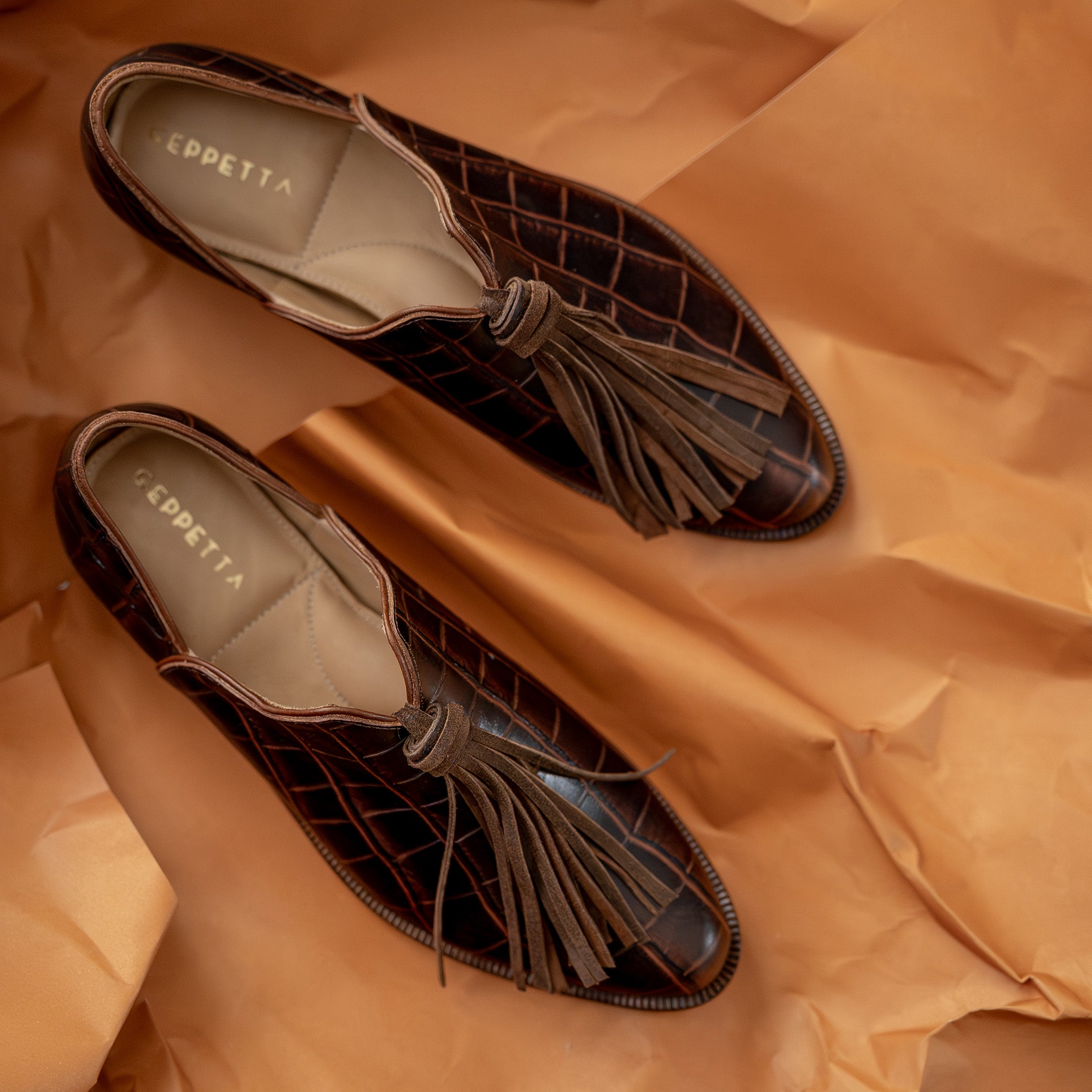 Zapato Maida Croco Chocolate