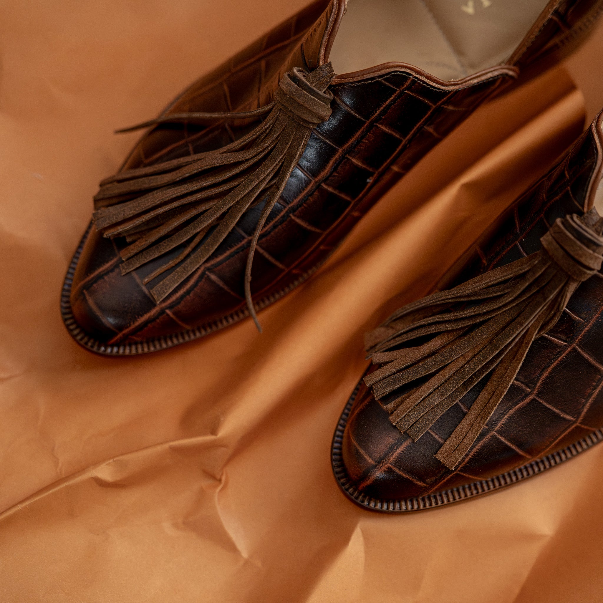 Zapato Maida Croco Chocolate