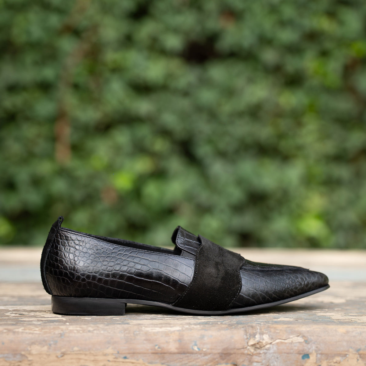 Mocasín Julia Cuero Cobra Negro