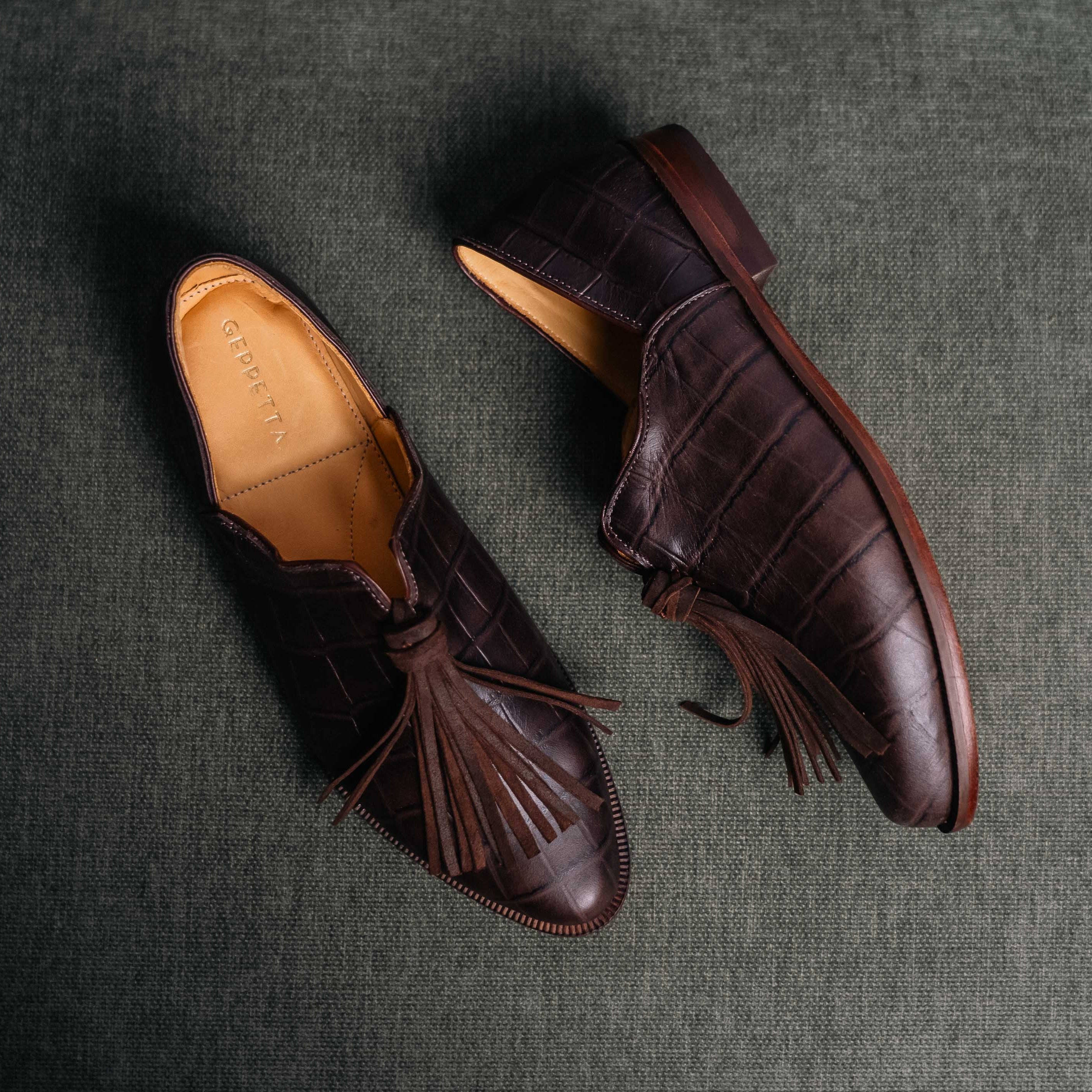 Zapato Maida Croco Moro