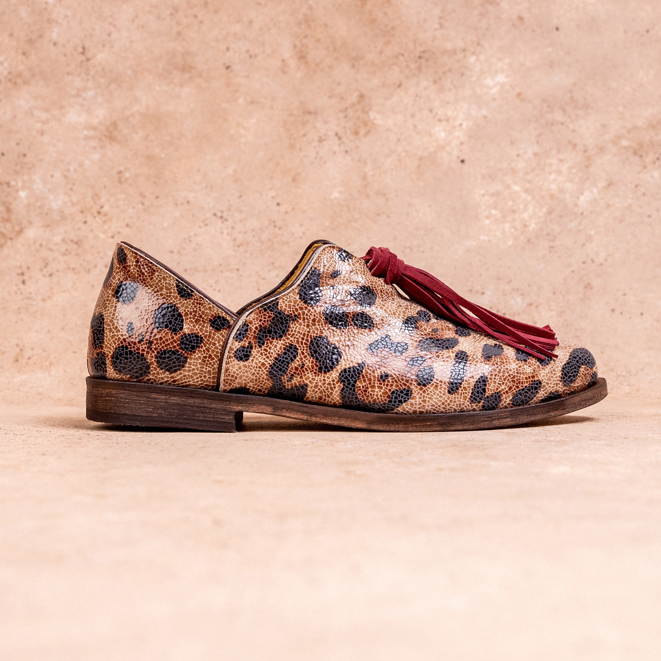 Zapato Maida Print Burdeo