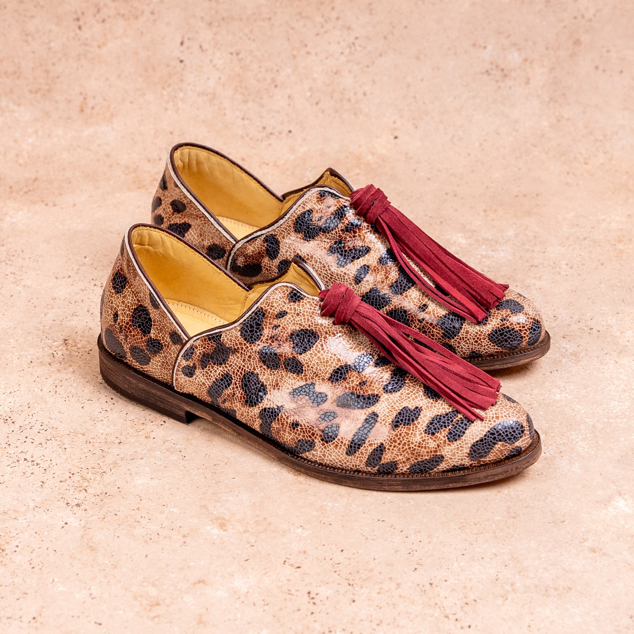 Zapato Maida Print Burdeo