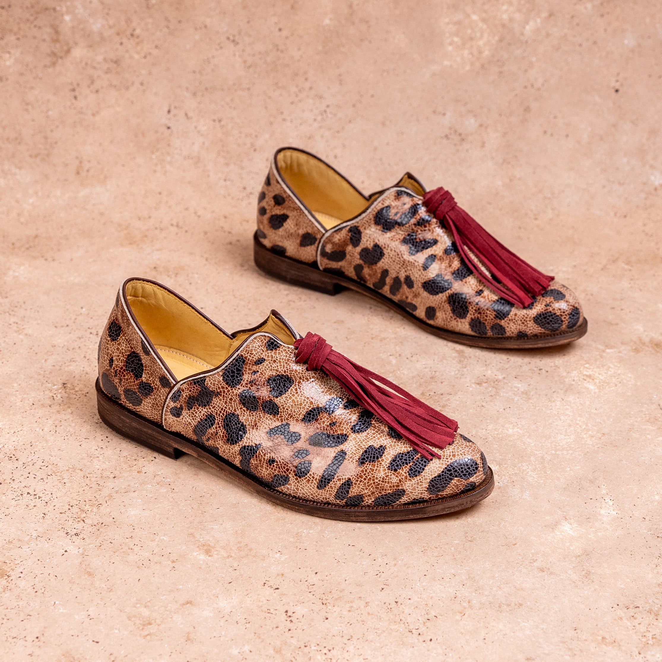 Zapato Maida Print Burdeo