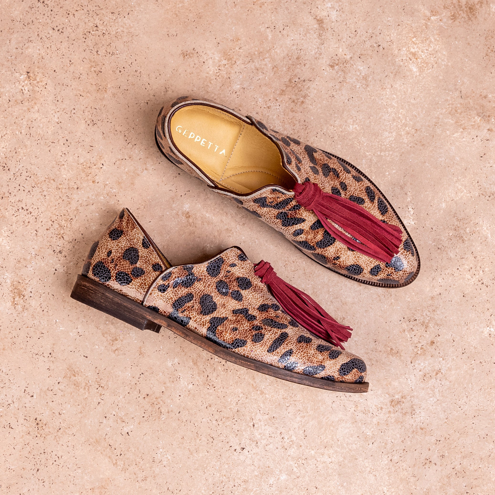 Zapato Maida Print Burdeo