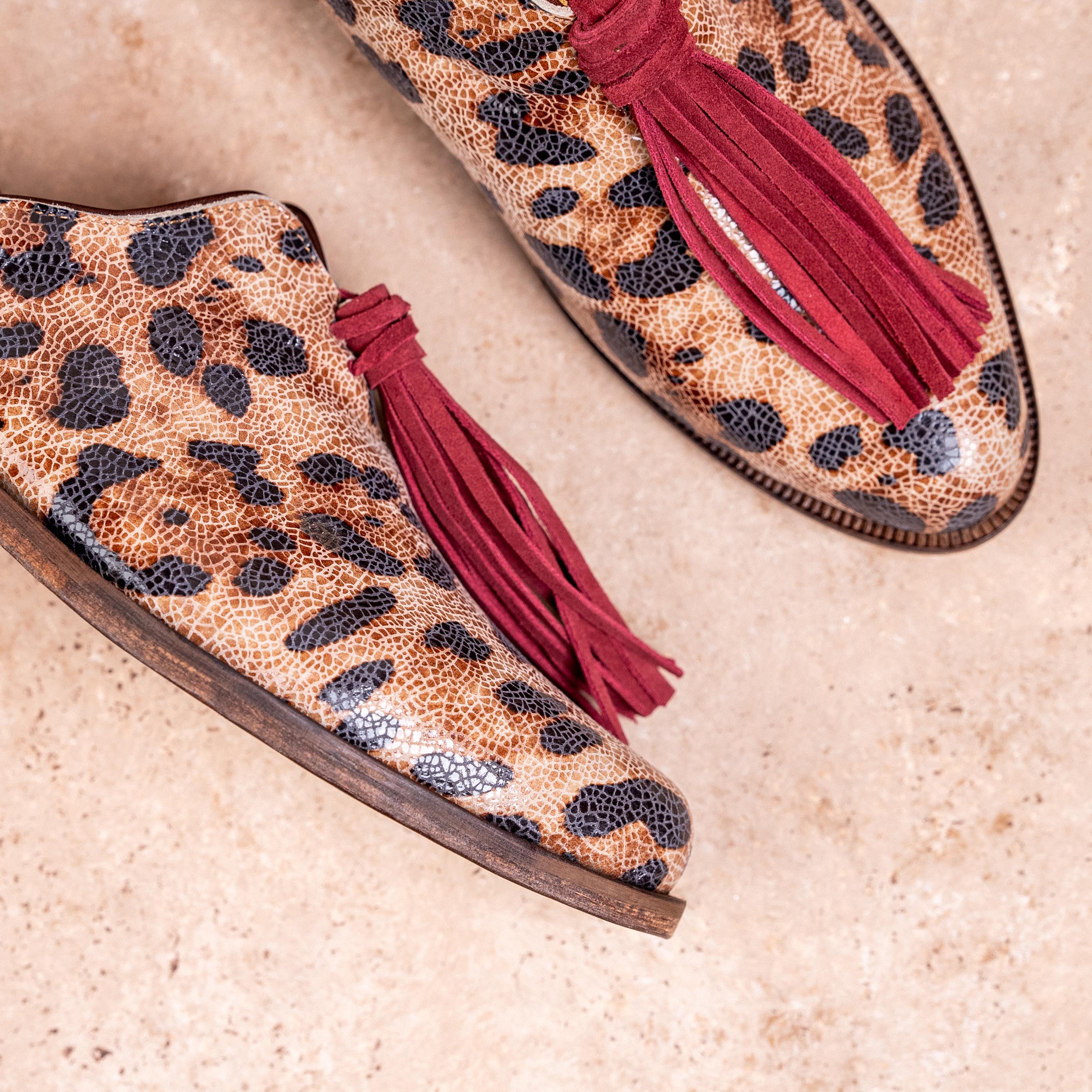 Zapato Maida Print Burdeo