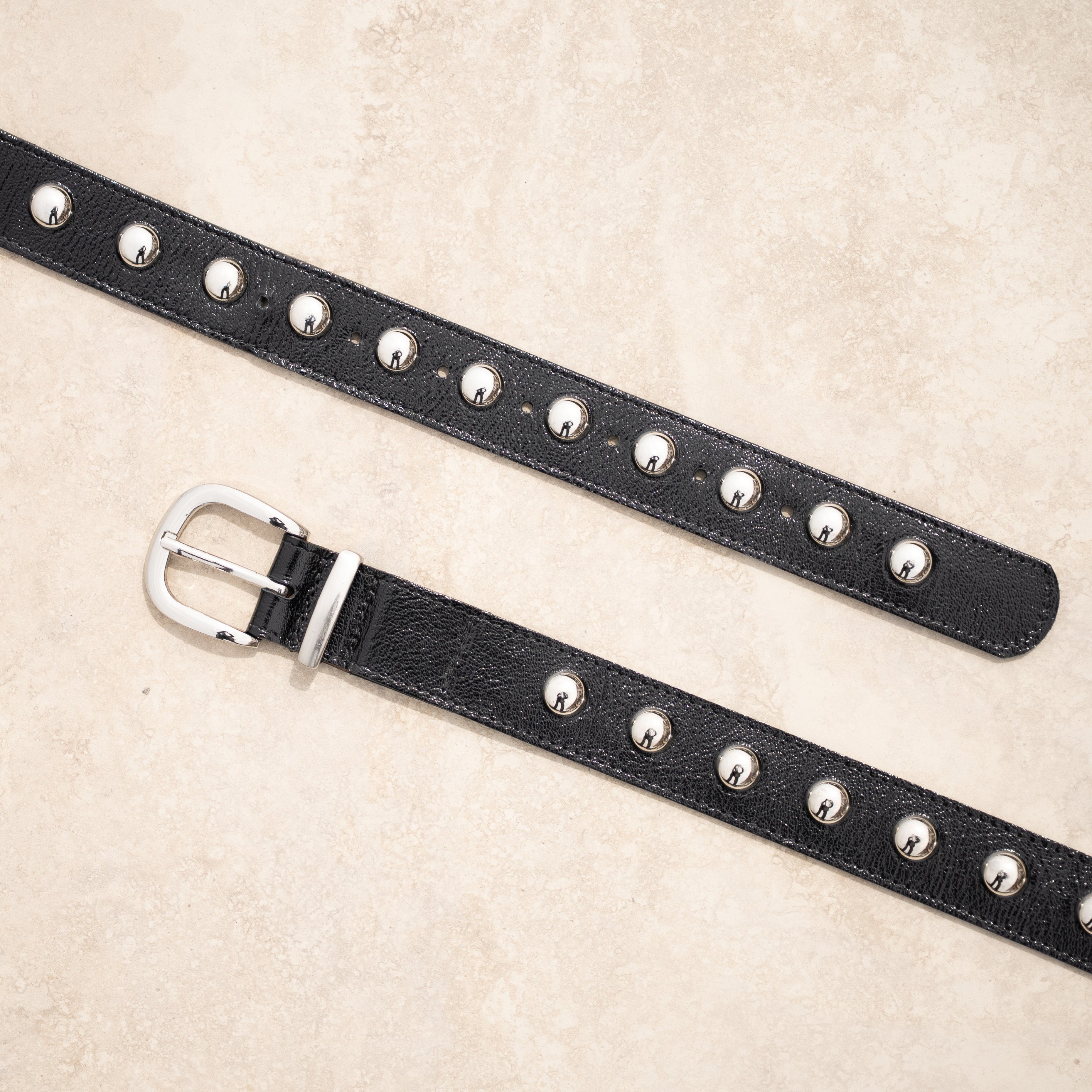 Cinturón Cuero Tacha Lara Negro