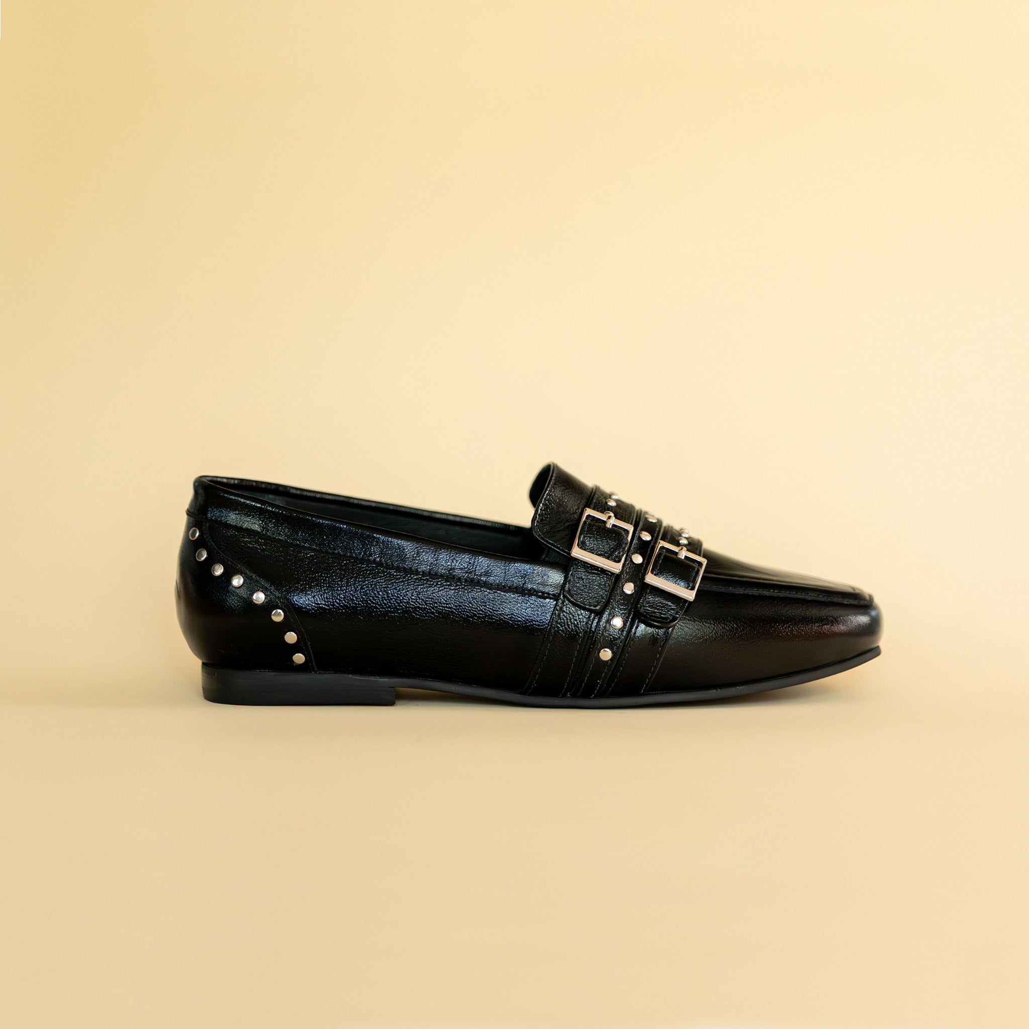 Mocasin Bruna Cuero Negro