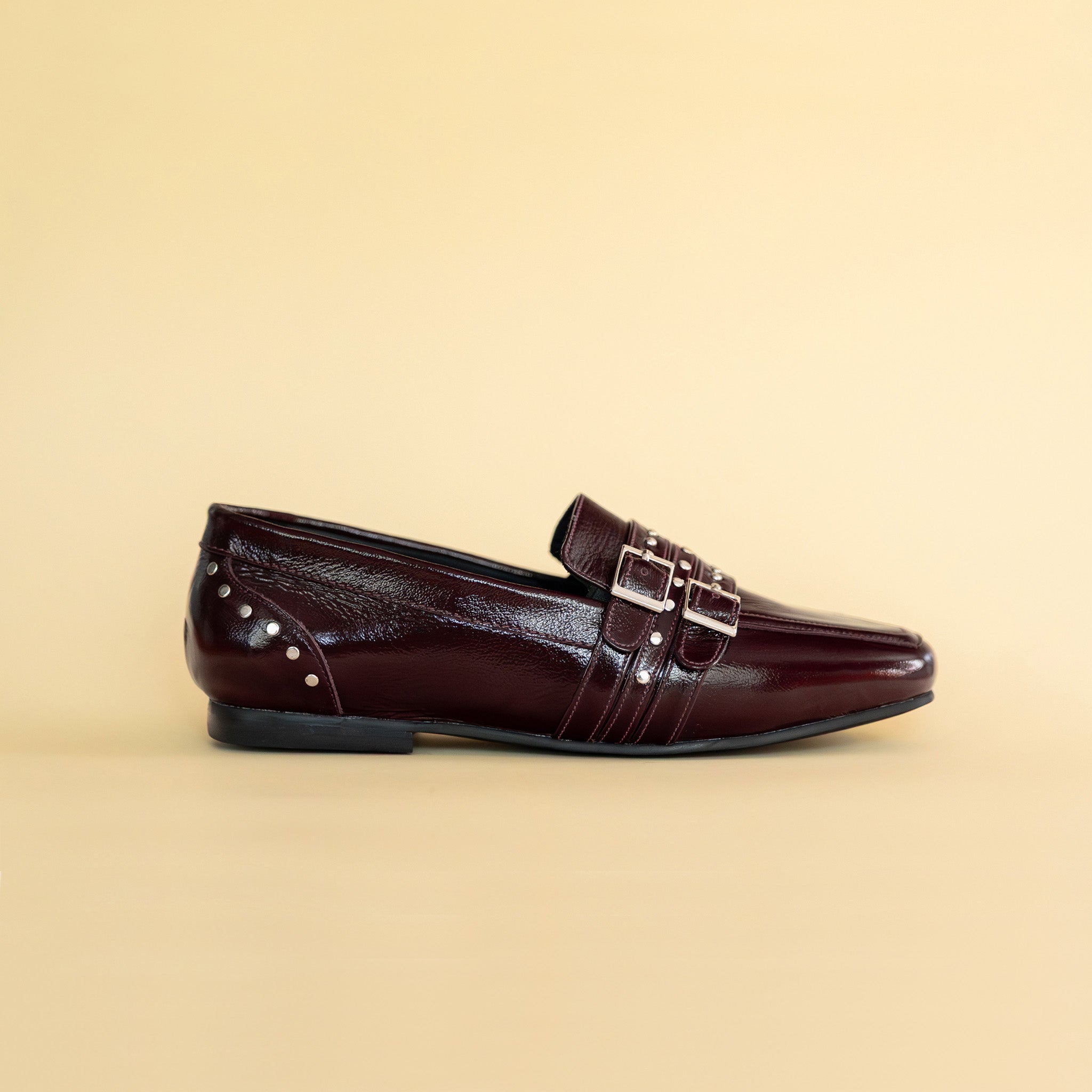 Mocasin Bruna Cuero Burgundy