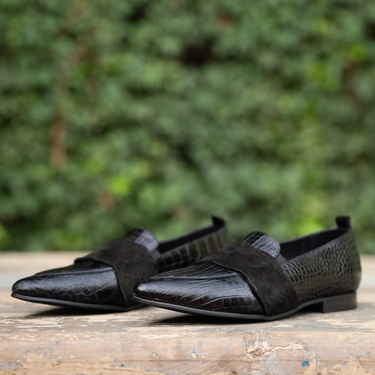 Mocasín Julia Cuero Cobra Negro